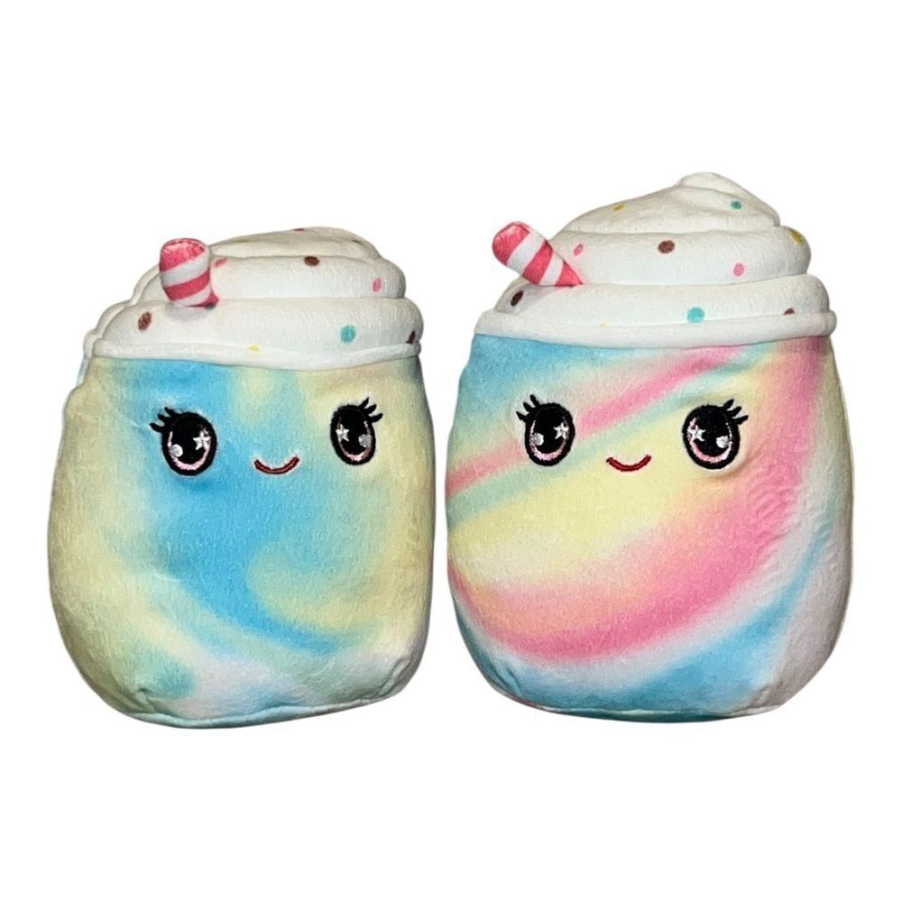 Squishmallow Lot of 2 Milkshake Rainbow Sprinkles Scent Plush Toys Mystery Squad